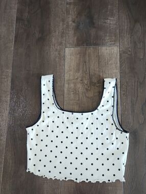 Top Shop Cream Polka Dot Tank